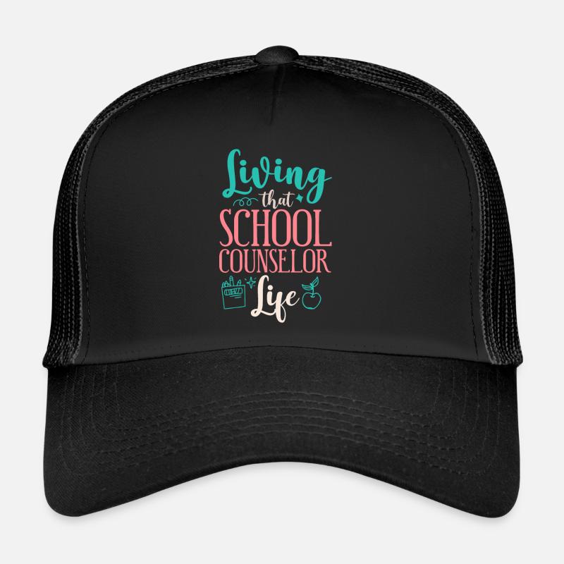 School Counselor Living That Trucker Cap