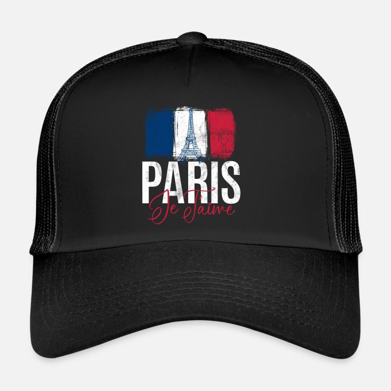 Frankreich Paris Eiffelturm Frankreich Flagge Trucker Cap