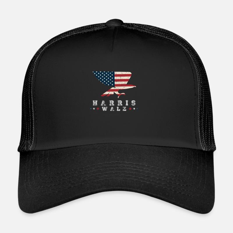 Kamala Harris & Tim Walz 2024 US EAGLE Shirt Trucker Cap
