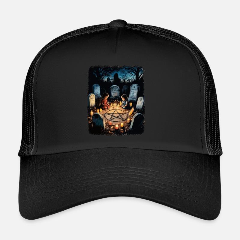 Rétro Vintage Design Occulte Rituels d’invocation Casquette trucker 