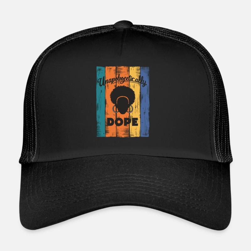 Unapologetically Colorful Afro Art Trucker Cap