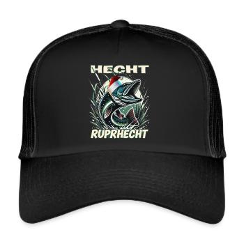 Pike Pike Christmas Fish - Trucker Cap - black/black - Front