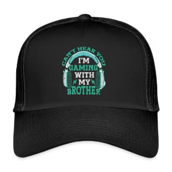 Video Games Gaming Boys Brother Teen - Trucker Cap - black/black - Front
