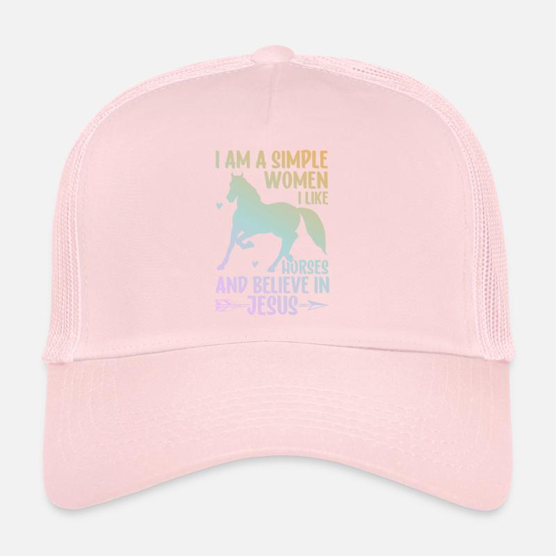 Jésus et les chevaux Équitation Casquette trucker 