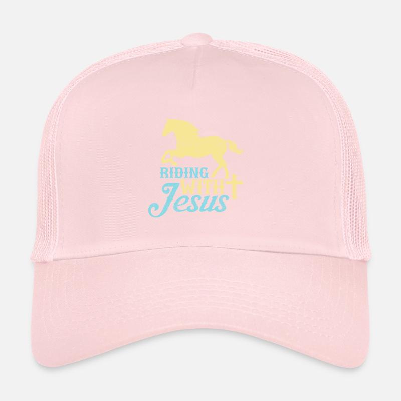 Jésus et les chevaux Équitation Casquette trucker 