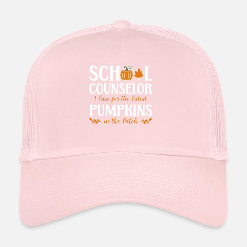 School Counselor Pumpkin Fall Trucker Cap