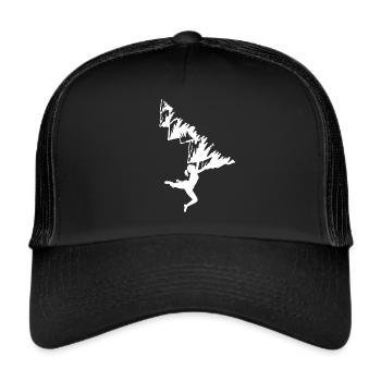 escalade bloc escalade montagnes sports de montagne - Casquette trucker  - noir/noir - Devant