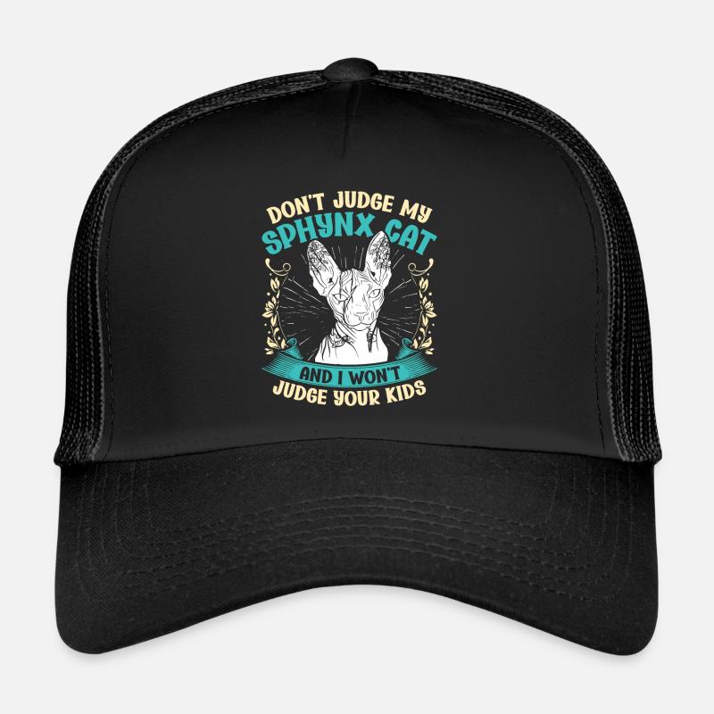 Drôle de chat Sphynx Dicton Casquette trucker 