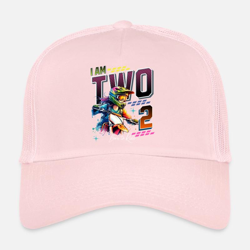 Filles de motocross 2e anniversaire Casquette trucker 
