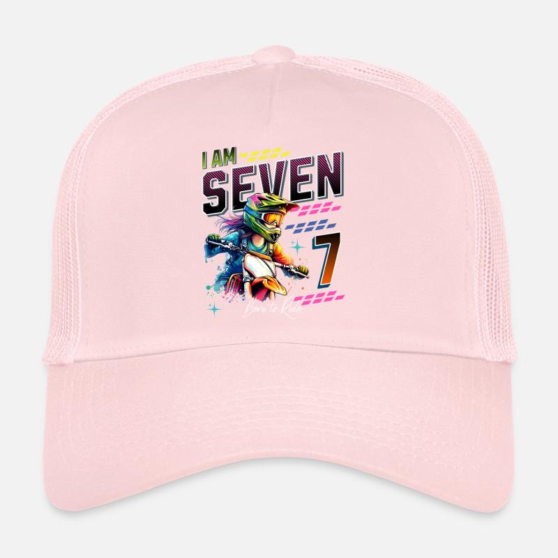 Motocross Mädchen 7. Geburtstag Trucker Cap