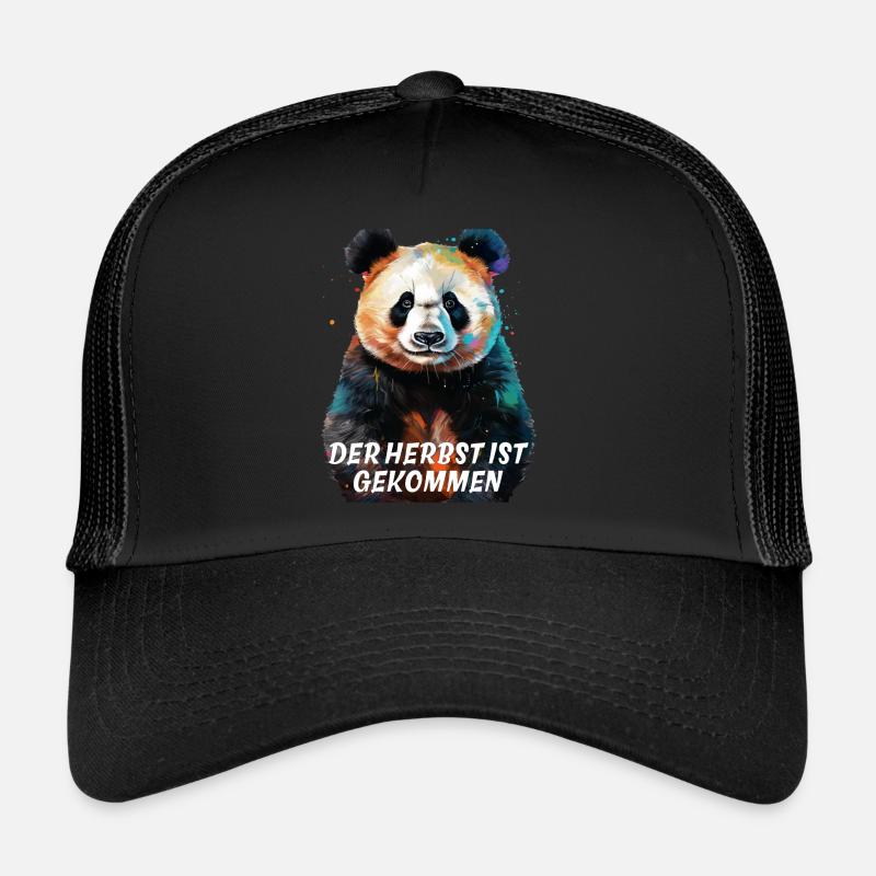 PANDA OURS L’AUTOMNE EST ARRIVÉ Casquette trucker 