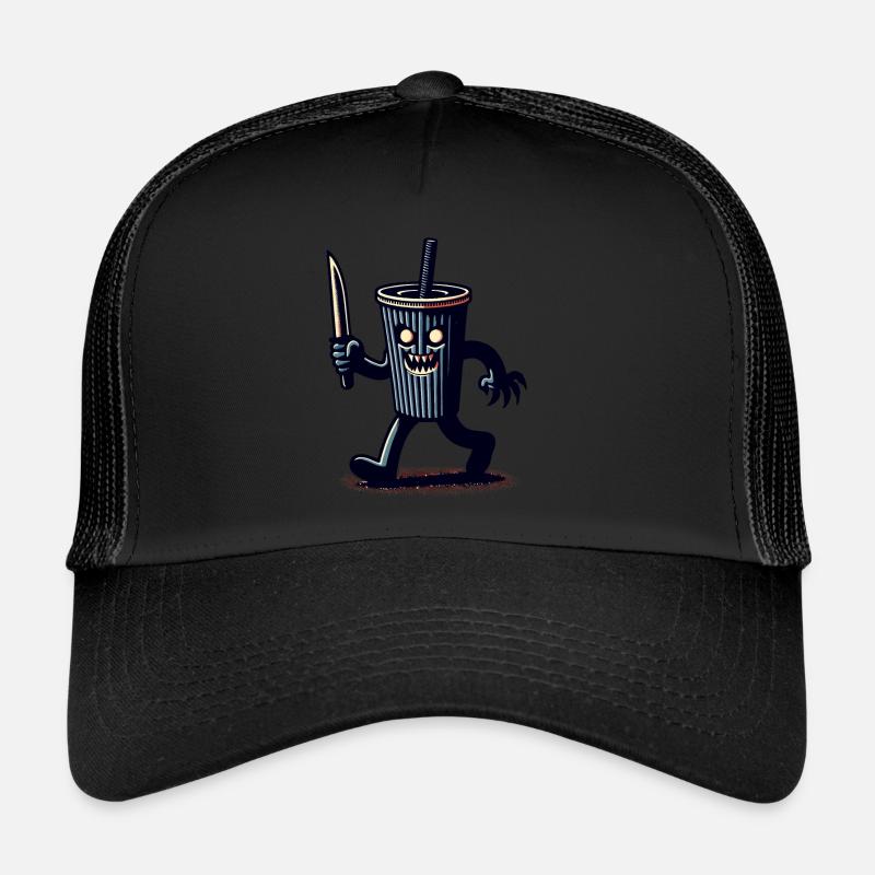 Unheimlicher Psycho Trinkbecher Getränke Trucker Cap
