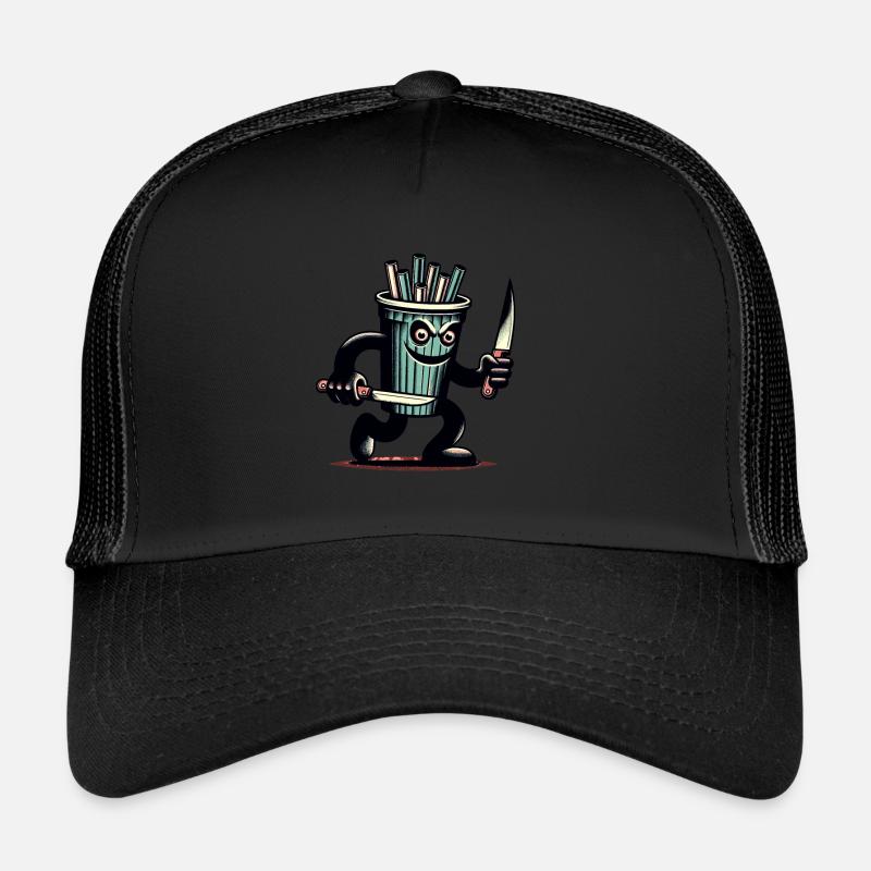 Unheimlicher Psycho Trinkbecher Getränke Trucker Cap