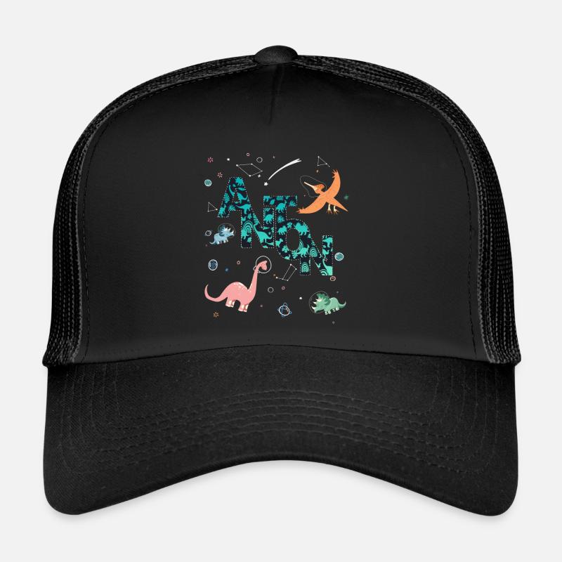ANTON - Beautiful boy name with dinosaur Trucker Cap