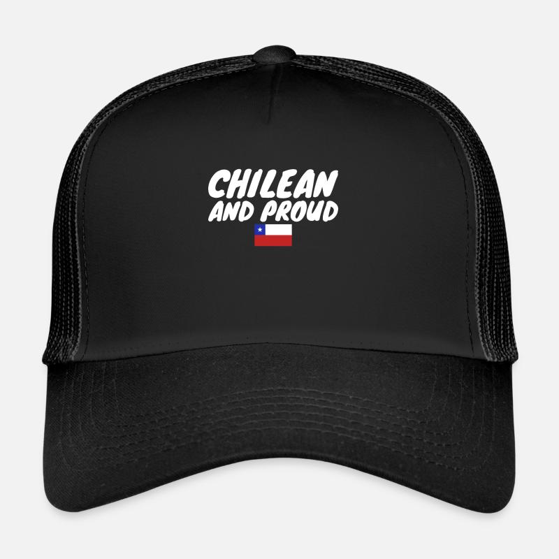 Drapeau chilien et fier du Chili Casquette trucker 