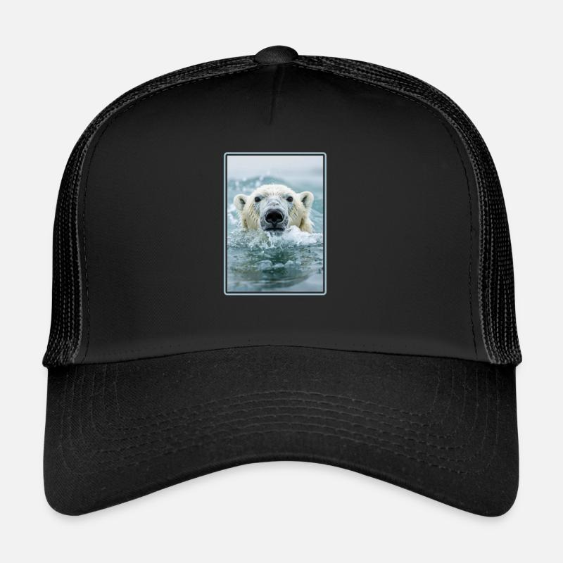 Polar Bear Eisbären Eisbär - Trucker Cap - Schwarz/Schwarz