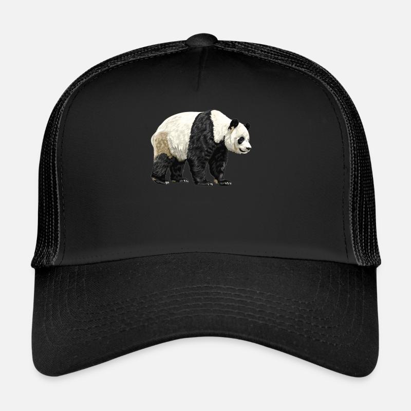 Panda géant Pandas Große Pandas Großer Panda - Casquette trucker  - noir/noir
