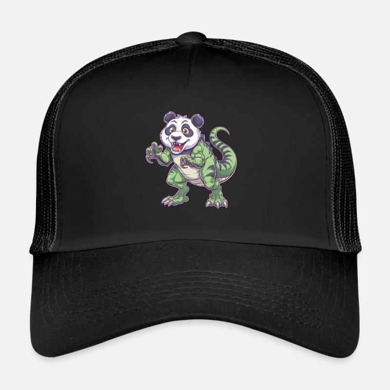 Dino Dinosaur T-Rex Panda Mythical Creature Whimsical Trucker Cap