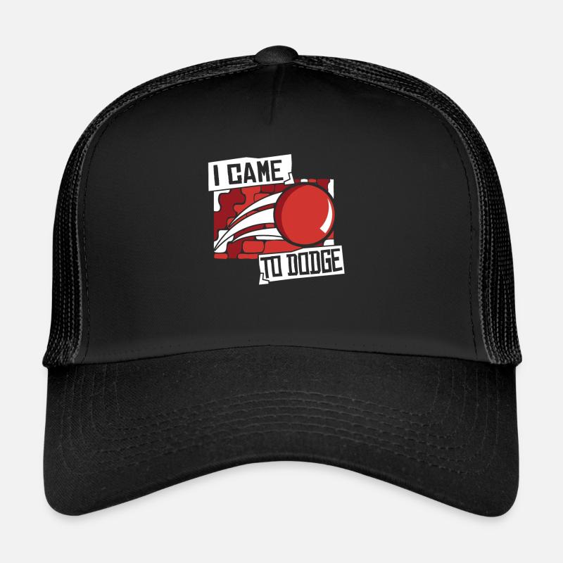 Ich bin gekommen, um zu spielen Prisonball Team Player Dodgeball - Trucker Cap - Schwarz/Schwarz