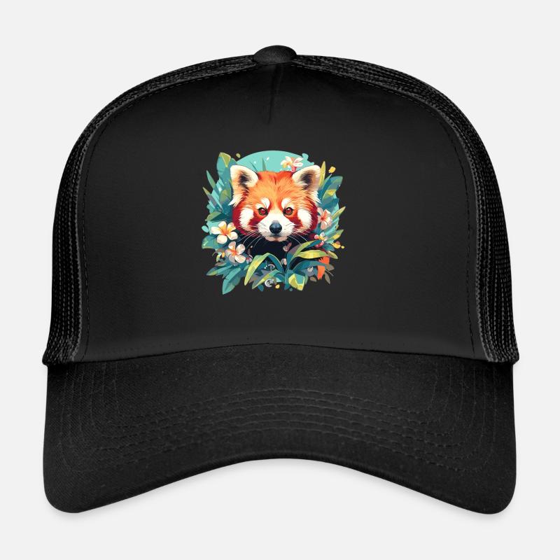 Panda roux Petits pandas Petit panda roux - Casquette trucker - noir/noir