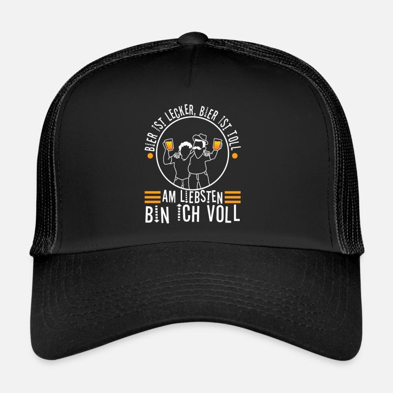 La bière est délicieuse, la bière est excellente, de préférence Casquette trucker 