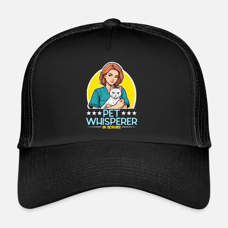 Veterinary Technician Pet Whisperer Animal Lover Trucker Cap