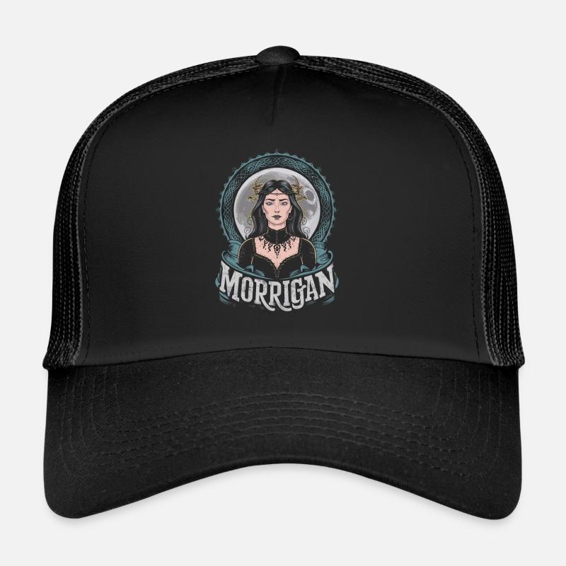 Mystical Moon Goddess Morrigan with Celtic Designs Trucker Cap
