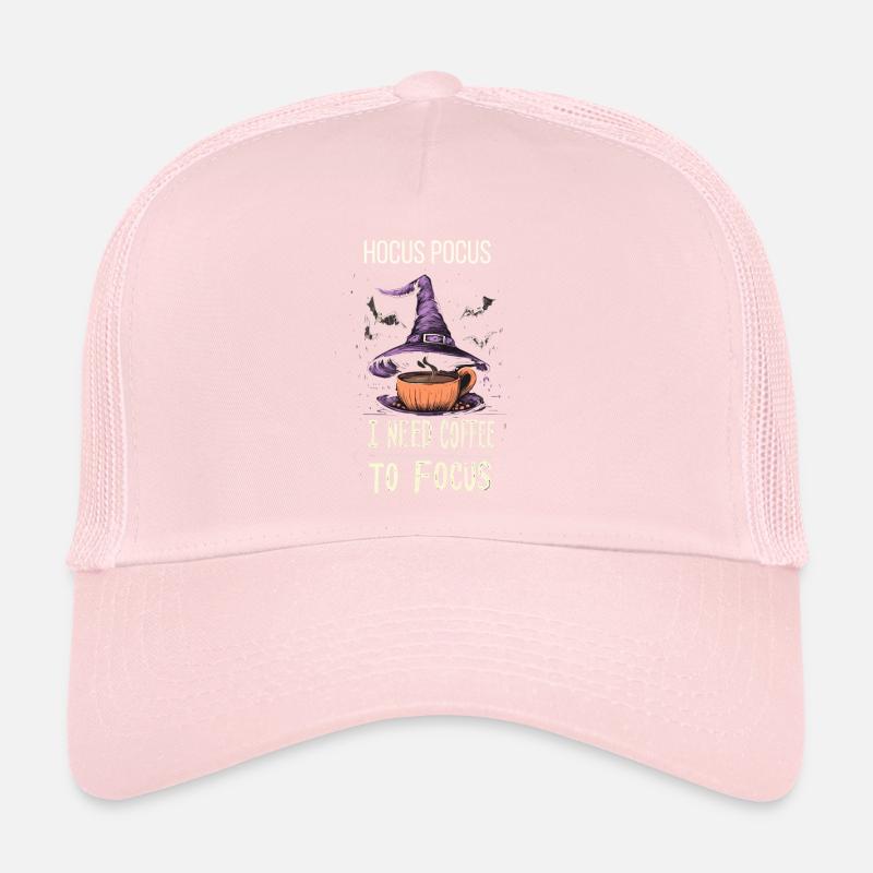 Hocus Pocus Kaffee Fledermäuse Hexenhut Trucker Cap