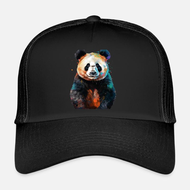 PANDA - Trucker Cap - Schwarz/Schwarz