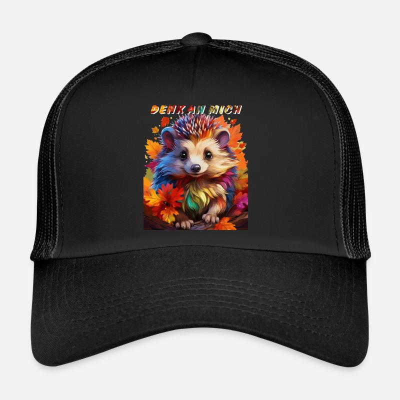 HÉRISSON AUTOMNE PENSEZ À MOI Casquette trucker 