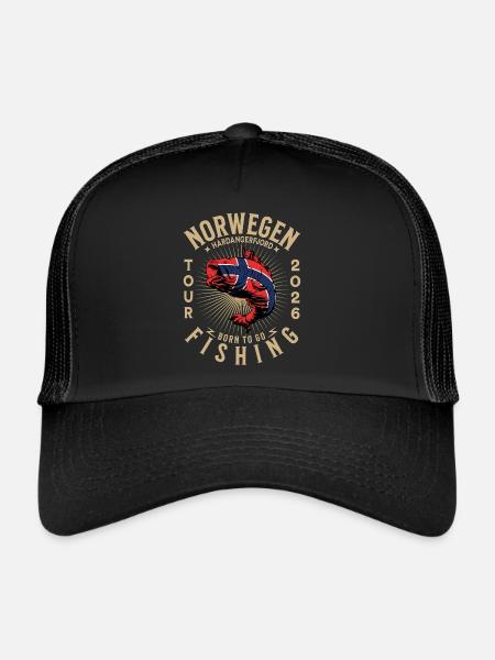 Hardangerfjord Fishing 2026 - Trucker Cap - black/black - Front