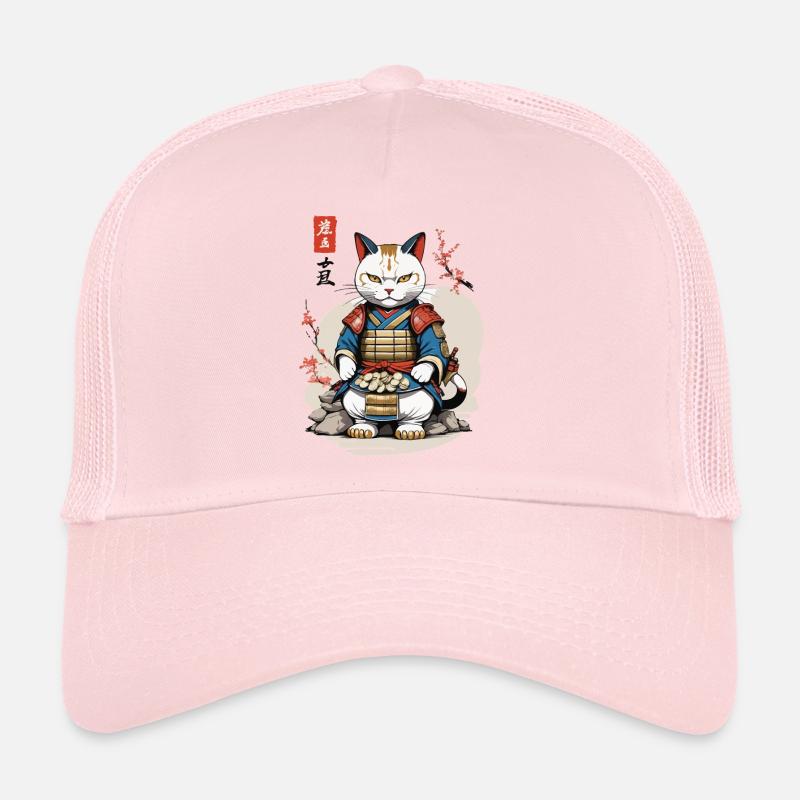Samurai Katze im Asiatischen Ukiyo-E Stil Trucker Cap
