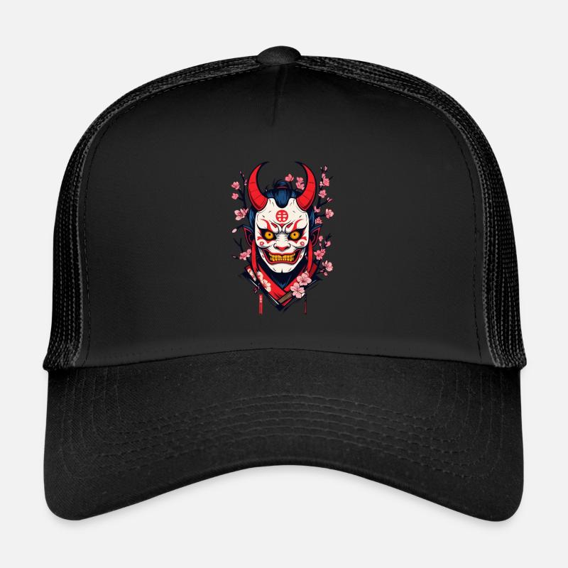 Oni Démone Masque Samouraï Japonais Casquette trucker 