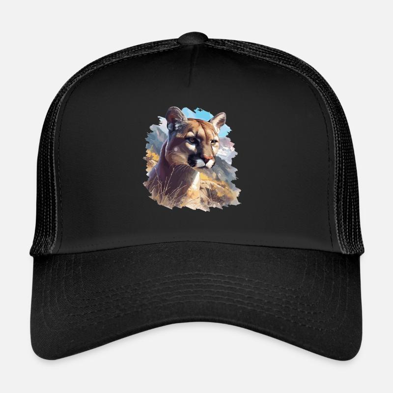 Cougar Berglöwen Berglöwe - Trucker Cap - Schwarz/Schwarz