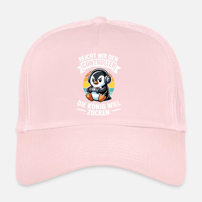 Hands me the controller, the queen wants to play Trucker Cap