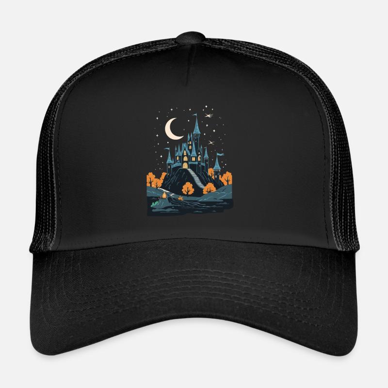 Spooky Haunted Castle Magical Haunted Castle Trucker Cap