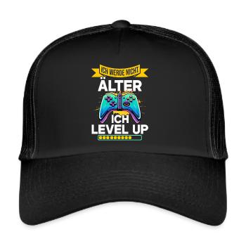 I'm not getting older I'm level up gaming gaming - Trucker Cap - black/black - Front