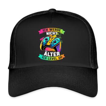 I'm not getting older I'm level up gaming gaming - Trucker Cap - black/black - Front