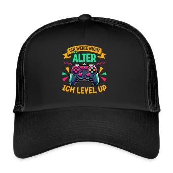 I'm not getting older I'm level up gaming gaming - Trucker Cap - black/black - Front