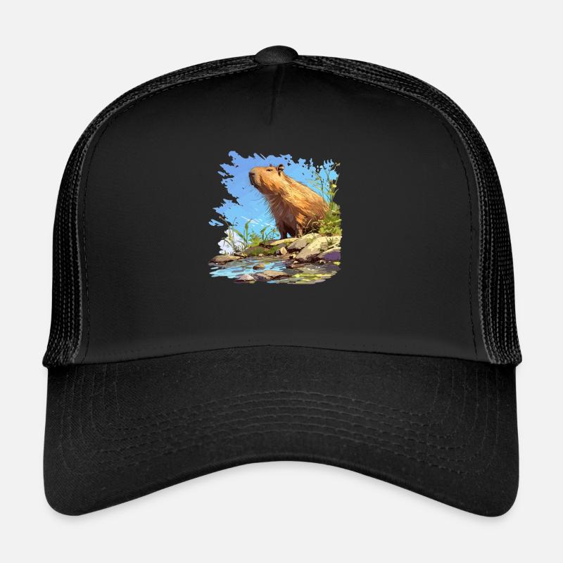 Capybaras Capybara - Trucker Cap - Schwarz/Schwarz