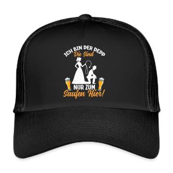 The Groom Funny Bachelor Party - Trucker Cap - black/black - Front