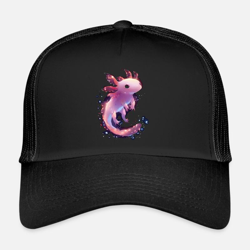 Mystical Glowing Axolotl for Animal Lovers Trucker Cap