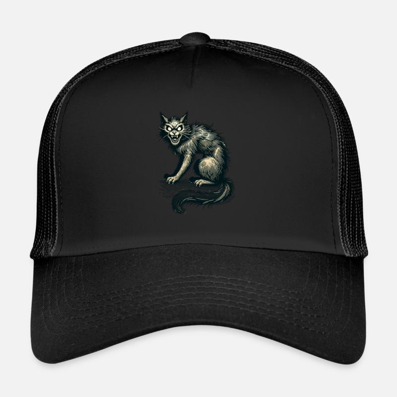 Magical Witch Cat Horrific Horror Cat Trucker Cap