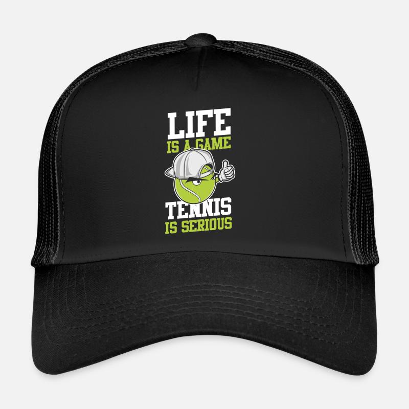 Funny Tennis Player Racket Life Is Trucker Cap