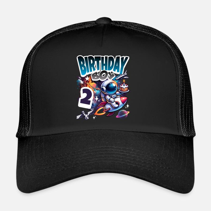 Astronaute 2e anniversaire Espace Casquette trucker 