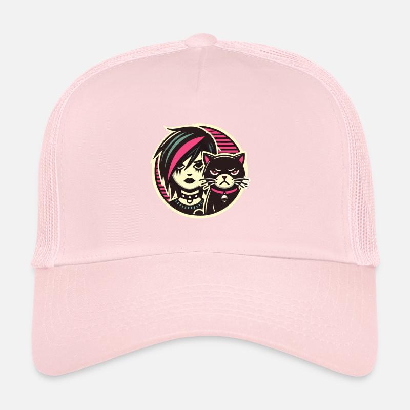 Pastel Goth Style Lover Trucker Cap
