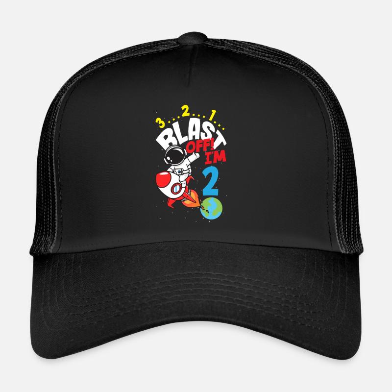 2ème anniversaire garçons 2 ans astronaute anniversaire Casquette trucker 
