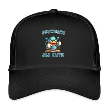 Psychisch am Ente - Psychisch am Ente - Trucker Cap - Schwarz/Schwarz - Vorne