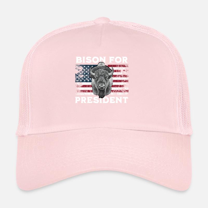 Bison For President Trucker Cap