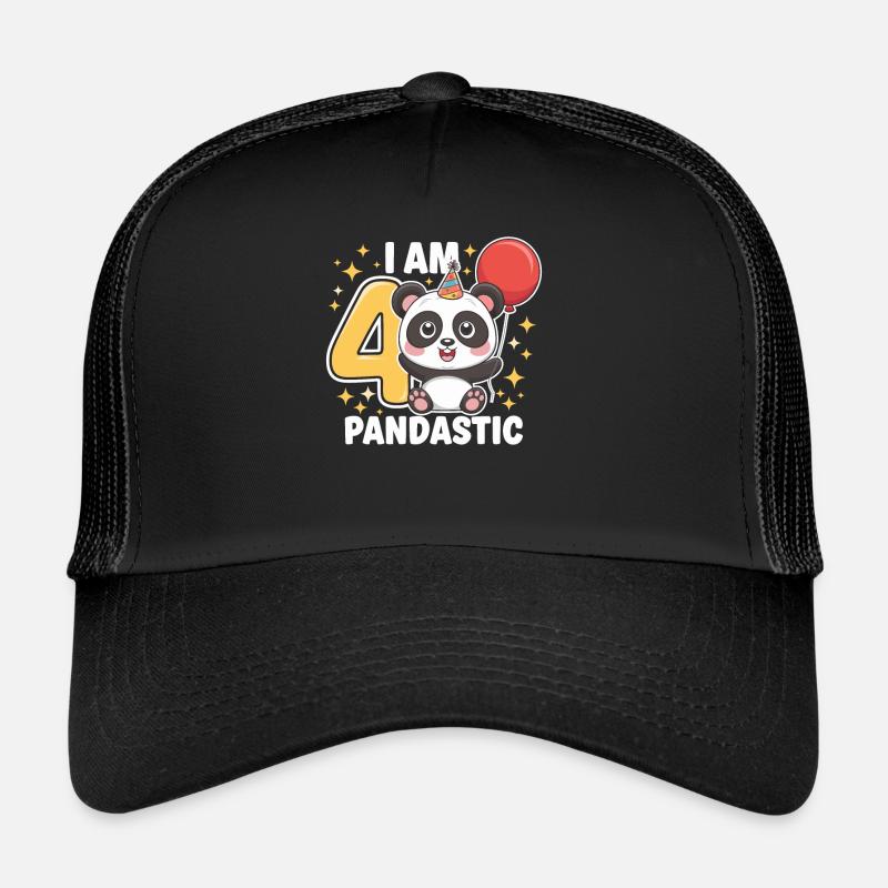 I'm 4 Pandastic 4th Birthday Panda Trucker Cap